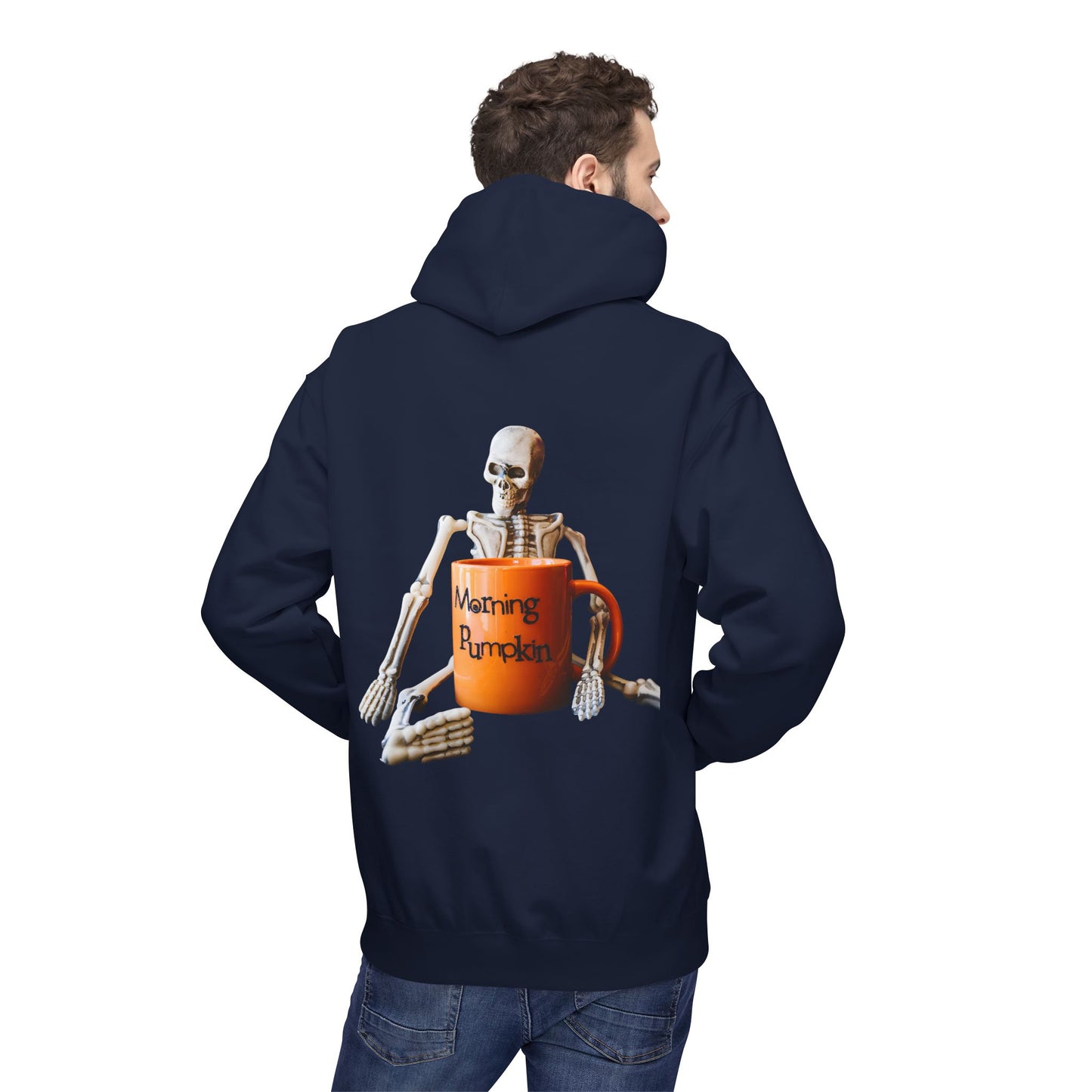Pumpkin Mask Fleece Hoodie