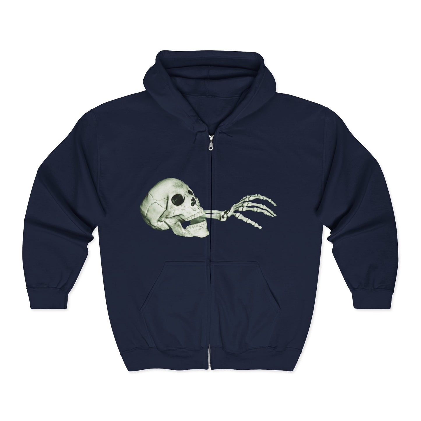 Halloween Skeleton Zip-Up Hoodie