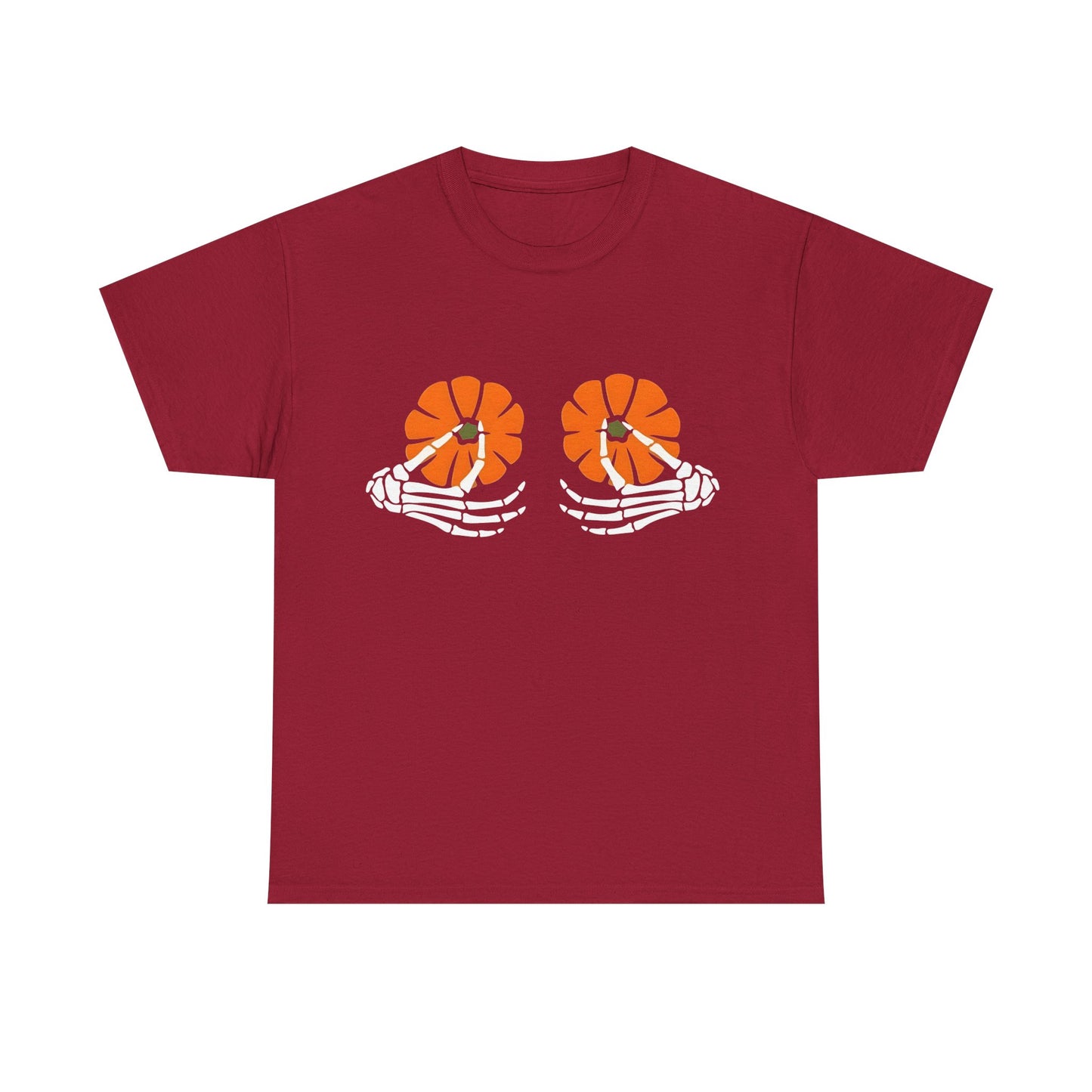 Skeleton Hands Pumpkin Halloween Tee
