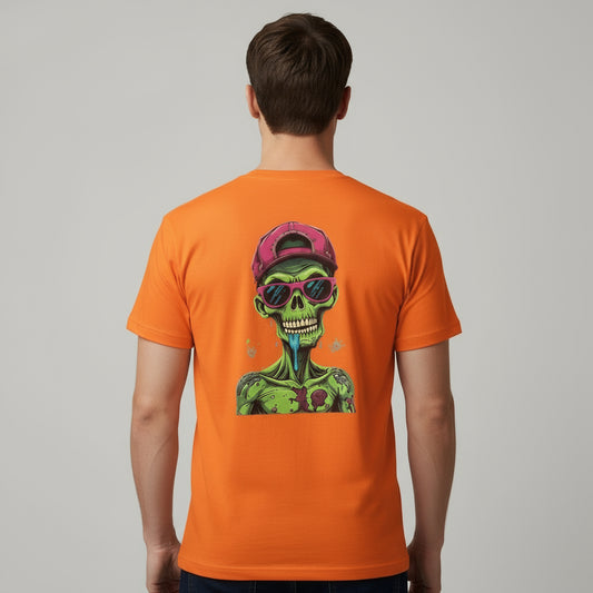 Trendy Graphic Tee featuring Cool Skeleton Design
