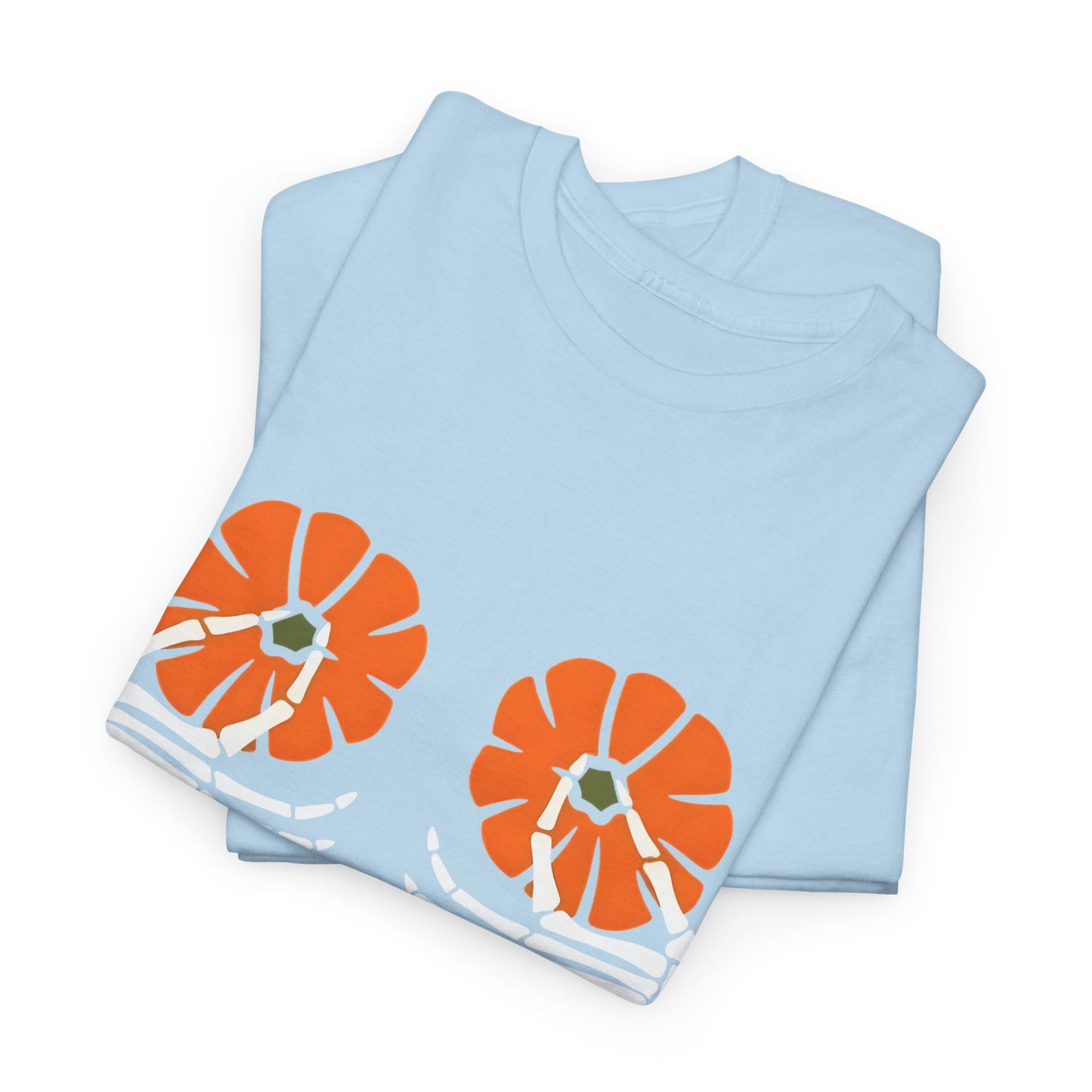 Skeleton Hands Pumpkin Halloween Tee