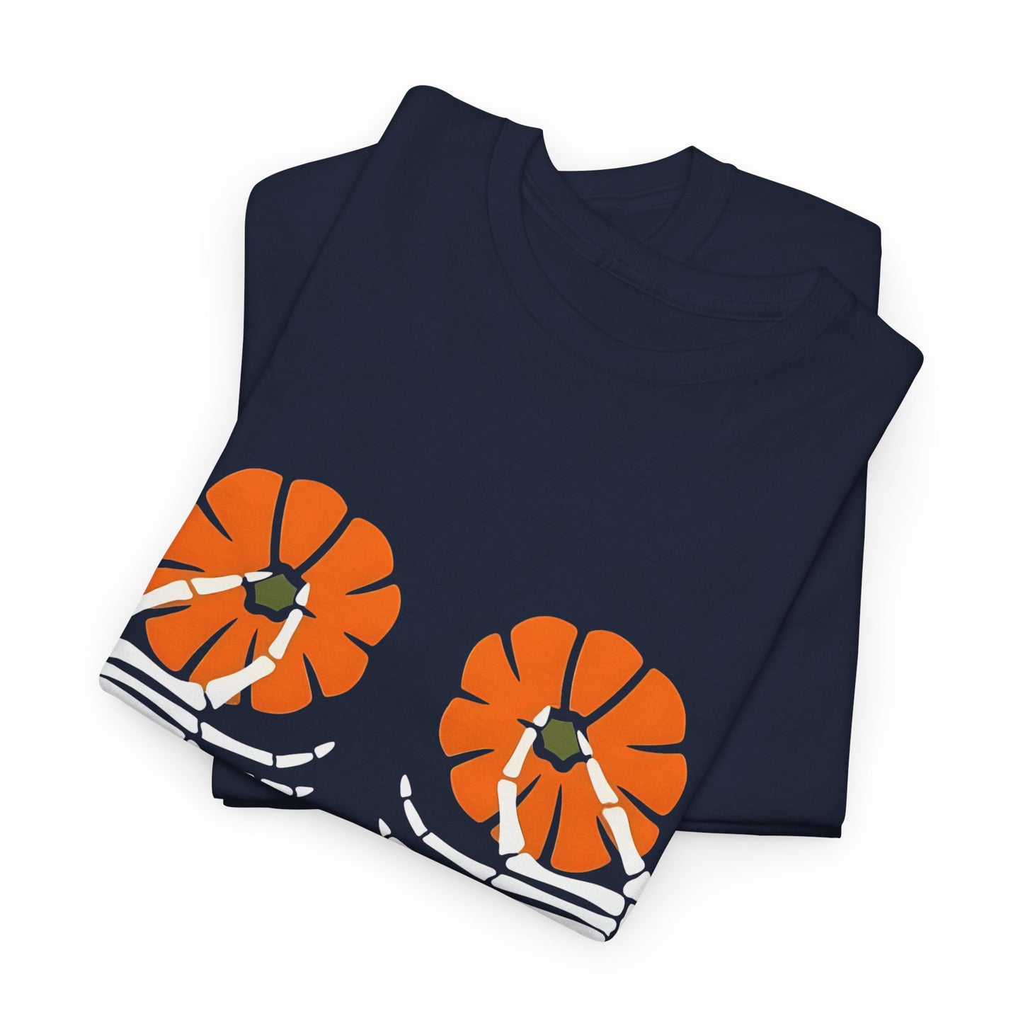 Skeleton Hands Pumpkin Halloween Tee