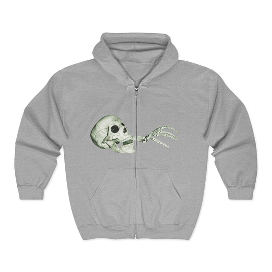 Halloween Skeleton Zip-Up Hoodie