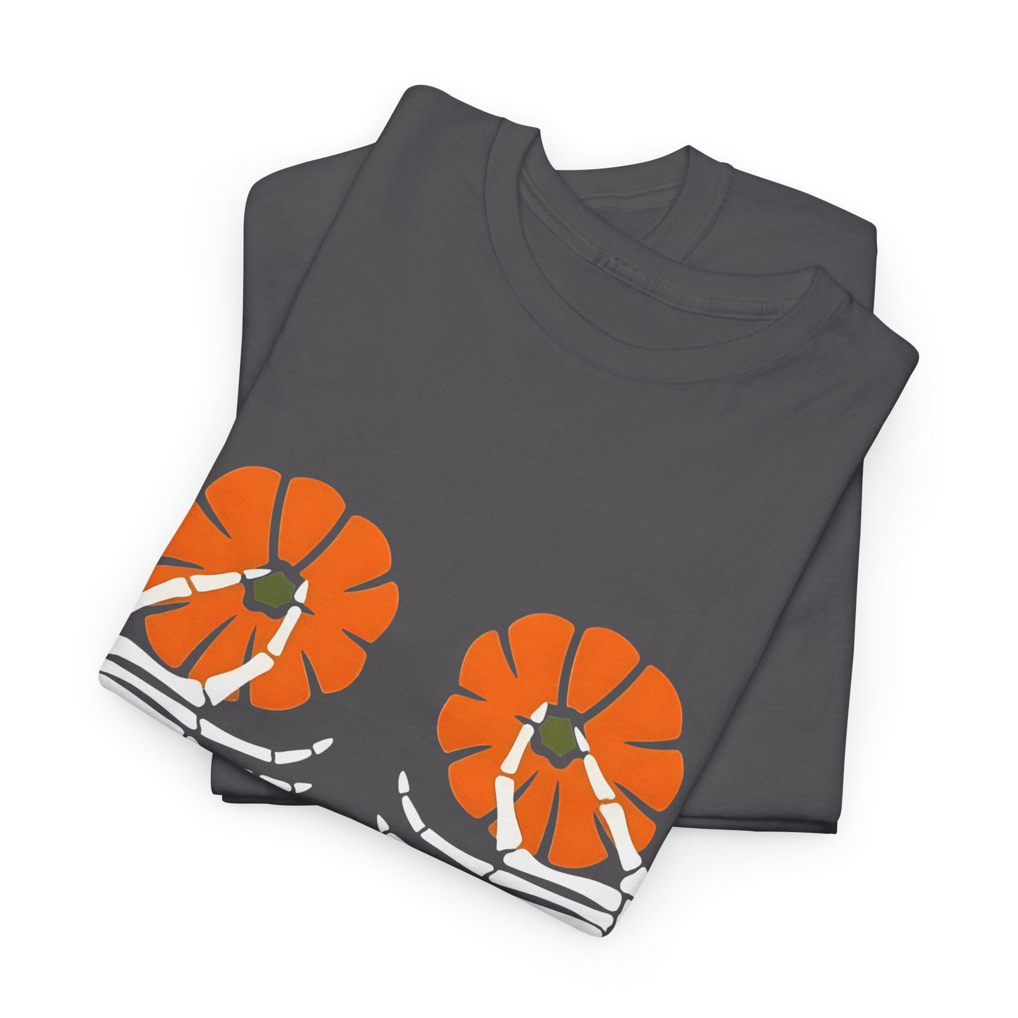 Skeleton Hands Pumpkin Halloween Tee