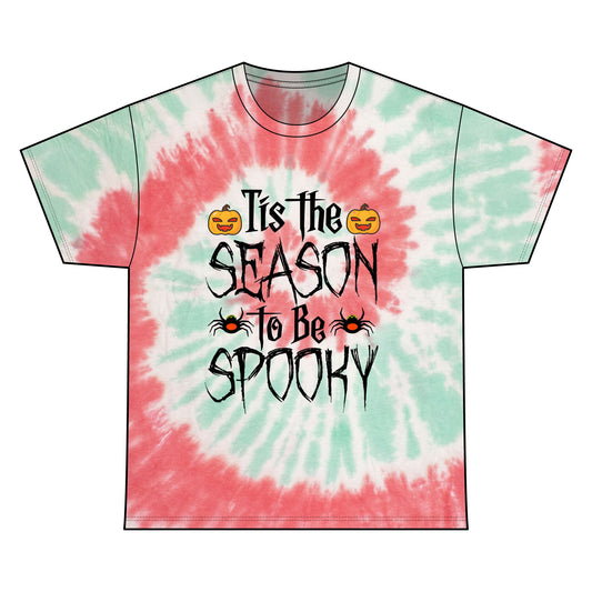 Spooky Tie Dye Tee for Halloween, Unisex T-Shirt.