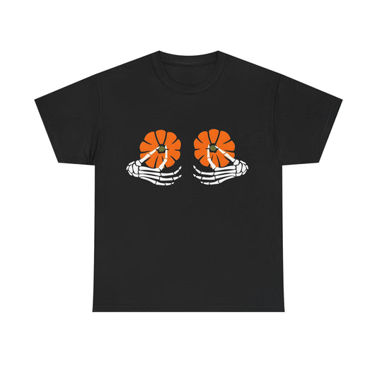 Skeleton Hands Pumpkin Halloween Tee
